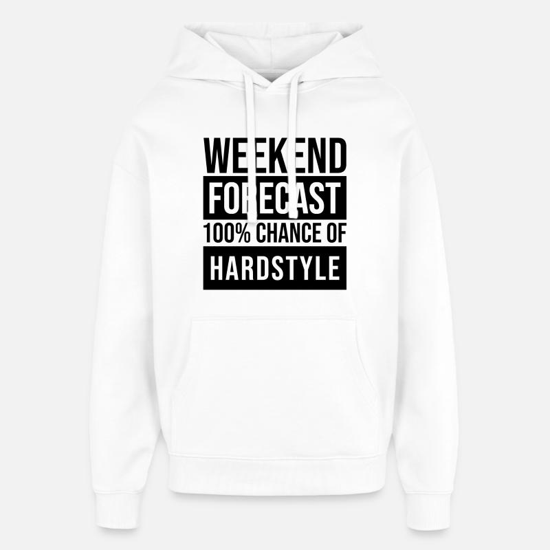 Hardstyle - Sweat à capuche unisexe Stanley/Stella Oversized - blanc