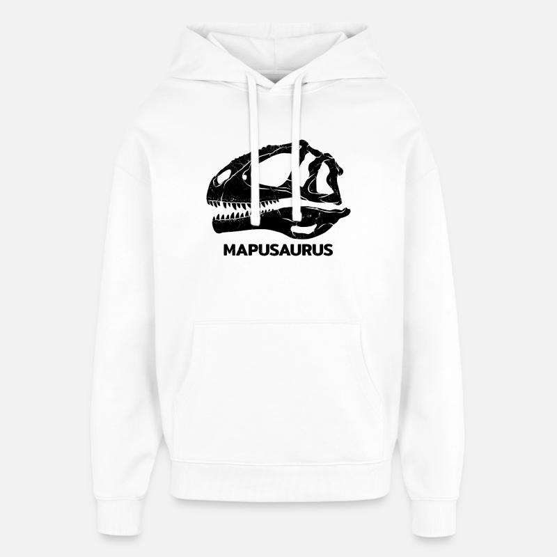 Crâne fossile de Mapusaurus - Sweat à capuche unisexe Stanley/Stella Oversized - blanc
