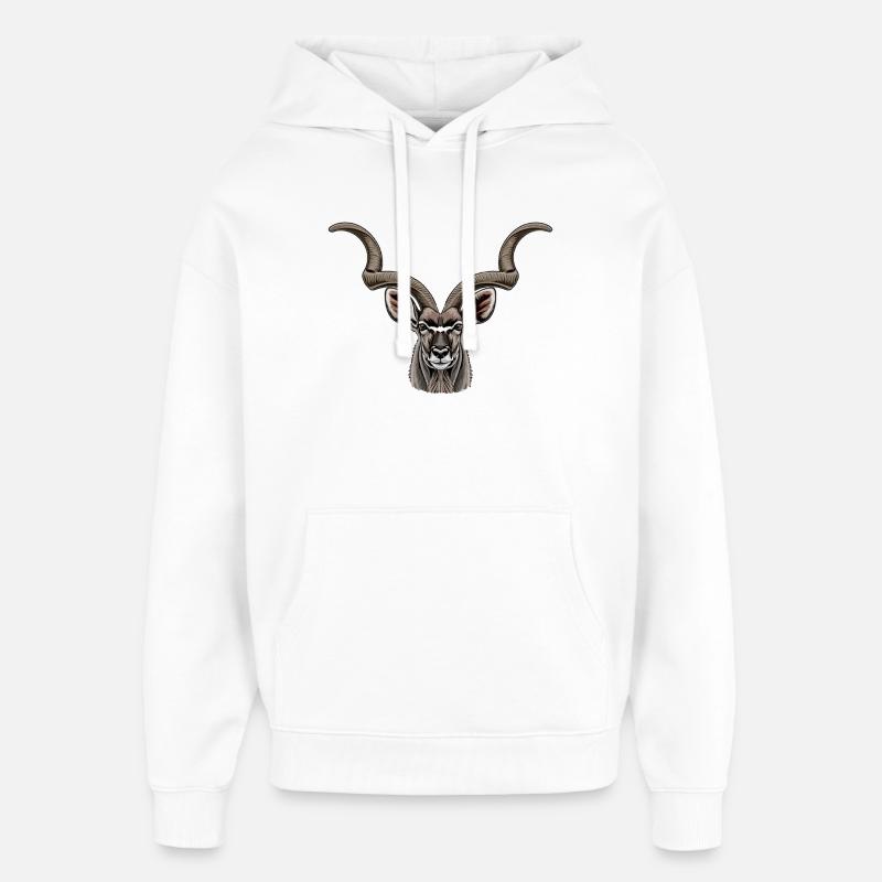 Antilope Kudou - Sweat à capuche unisexe Stanley/Stella Oversized - blanc