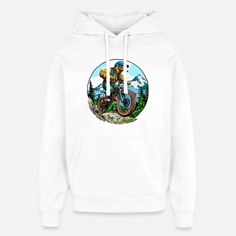 Canard VTT - Sweat à capuche unisexe Stanley/Stella Oversized - blanc