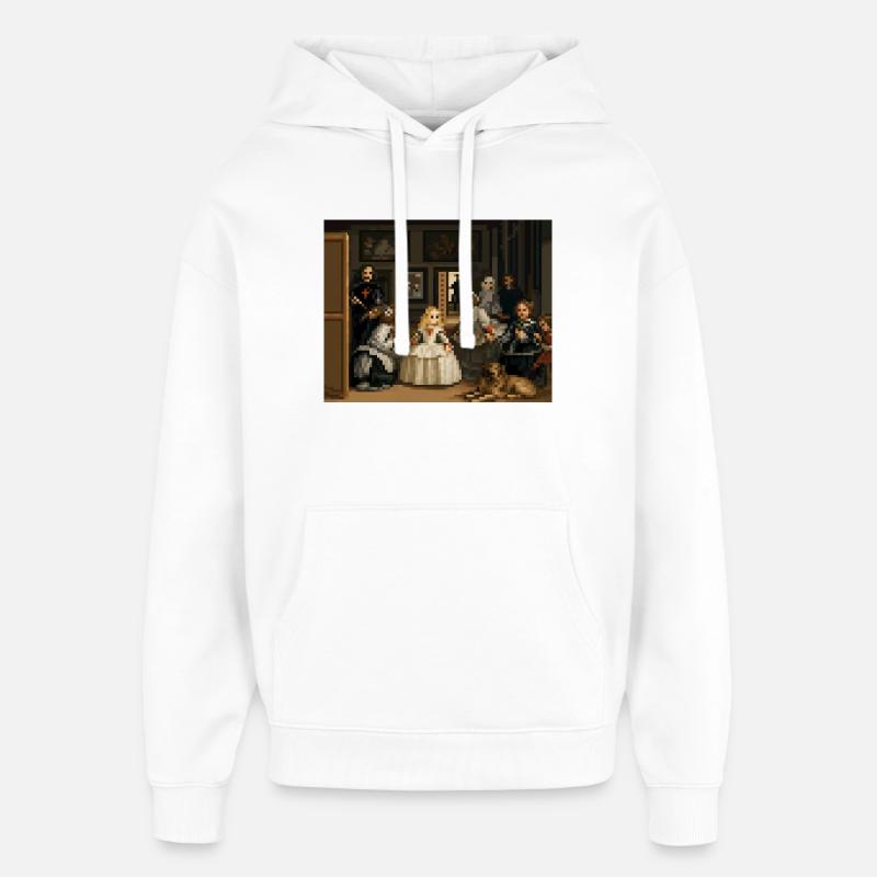 Pixelated Las Meninas - Oversized Unisex Hoodie by Stanley/Stella - white