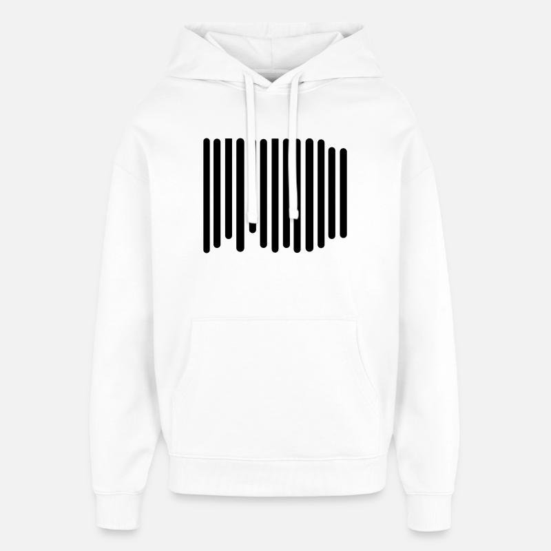 Barcode - Oversized Unisex Hoodie von Stanley/Stella - Weiß