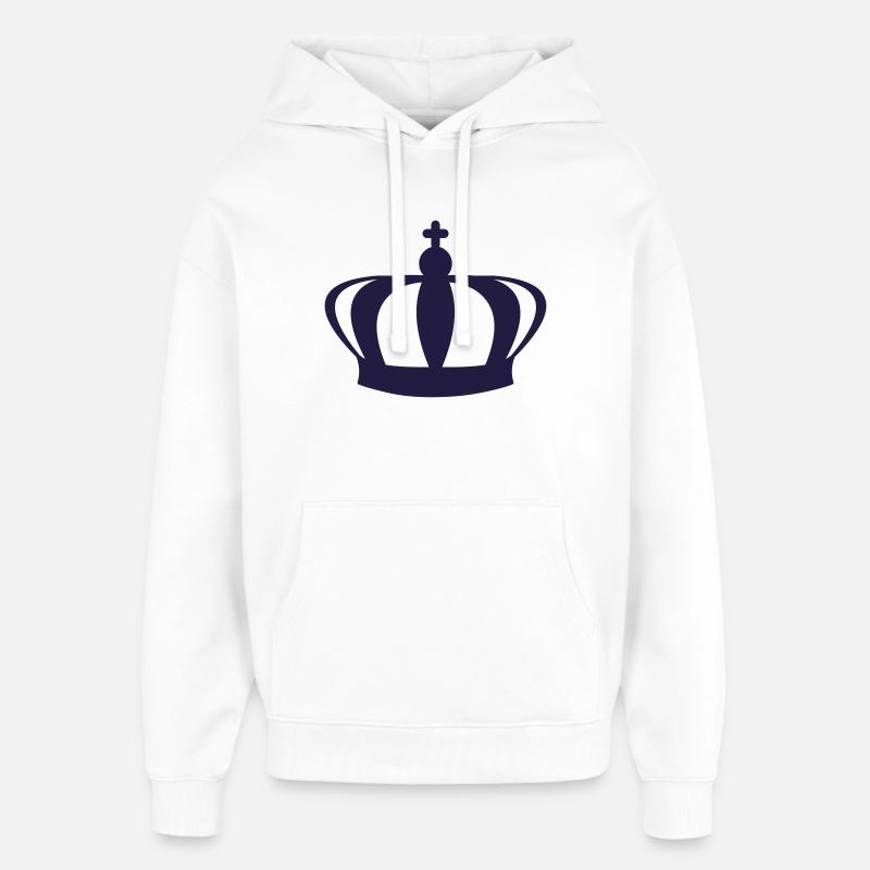 Couronne - Sweat à capuche unisexe Stanley/Stella Oversized - blanc