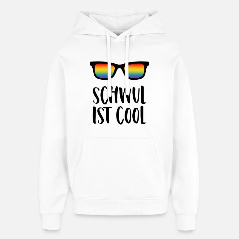 Être gay, c’est cool - Sweat à capuche unisexe Stanley/Stella Oversized - blanc