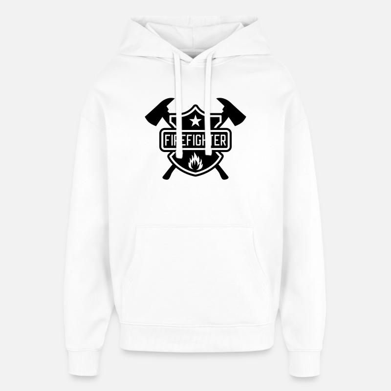 Firefighter - Sweat à capuche unisexe Stanley/Stella Oversized - blanc