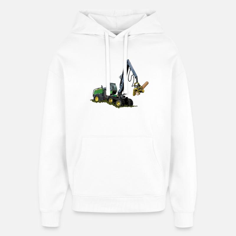 Harvester, Timber Harvester - Oversized Unisex Hoodie by Stanley/Stella - white