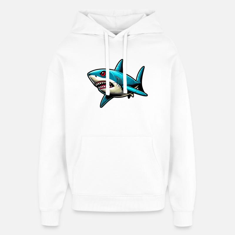 Requin - Sweat à capuche unisexe Stanley/Stella Oversized - blanc