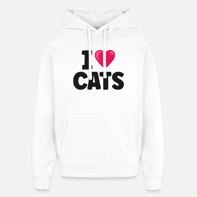 Chat - Sweat à capuche unisexe Stanley/Stella Oversized - blanc