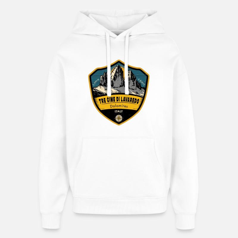 Tre Cime di Lavaredo – Dolomites, Italy - Sweat à capuche unisexe Stanley/Stella Oversized - blanc
