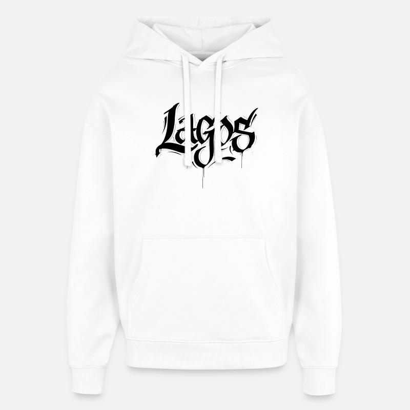 Lagos - Sweat à capuche unisexe Stanley/Stella Oversized - blanc