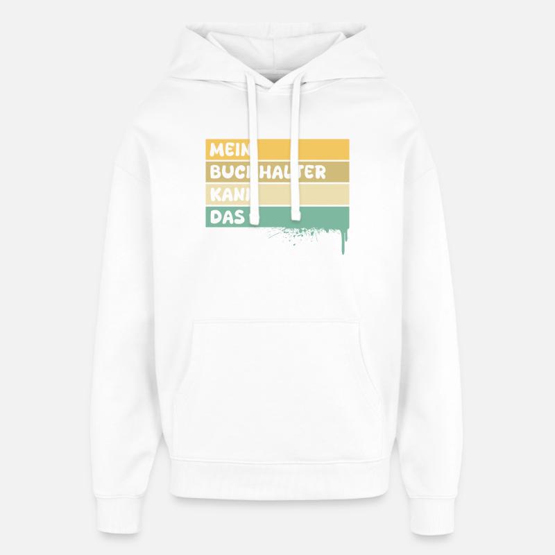 Profession : Comptable - Sweat à capuche unisexe Stanley/Stella Oversized - blanc