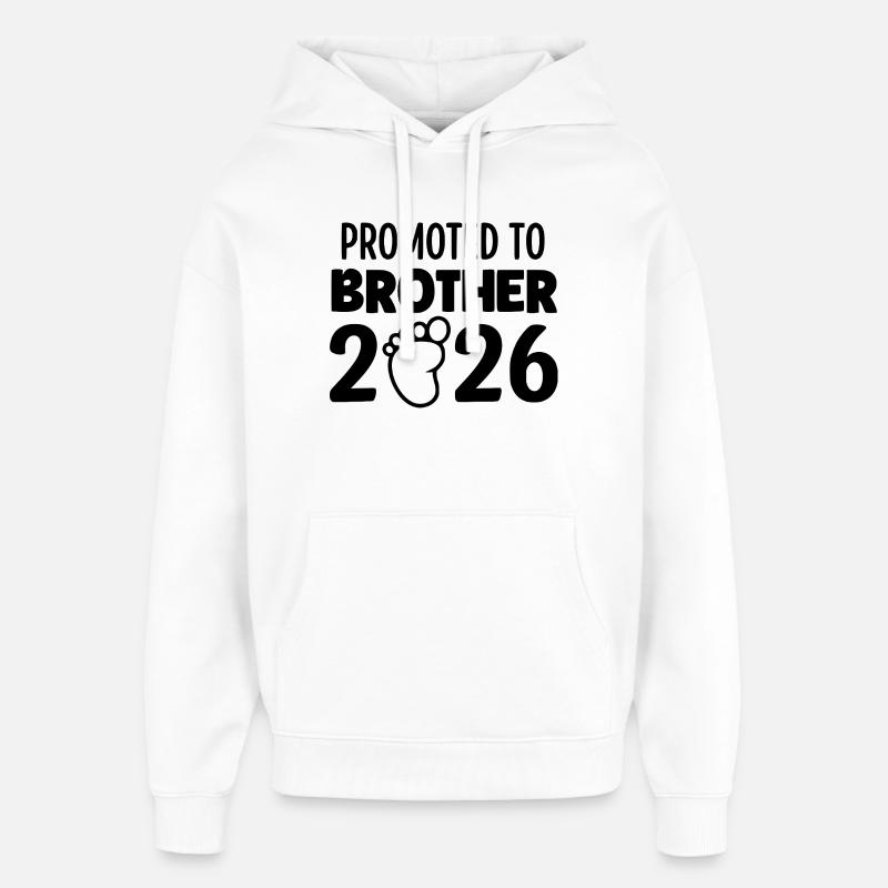 Promu au rang de Frère 2026 - Sweat à capuche unisexe Stanley/Stella Oversized - blanc