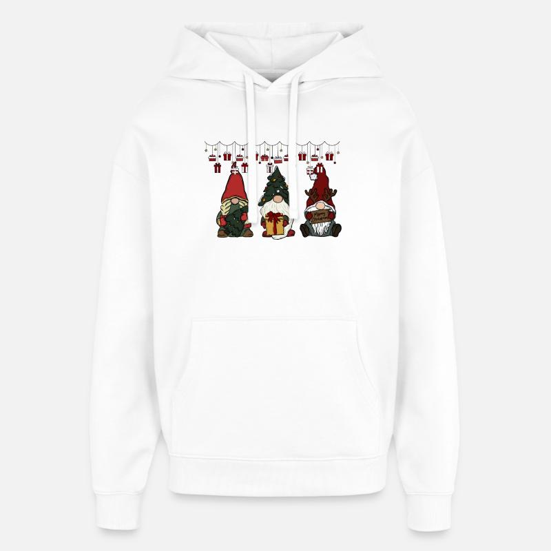 Noël des gnomes - Sweat à capuche unisexe Stanley/Stella Oversized - blanc