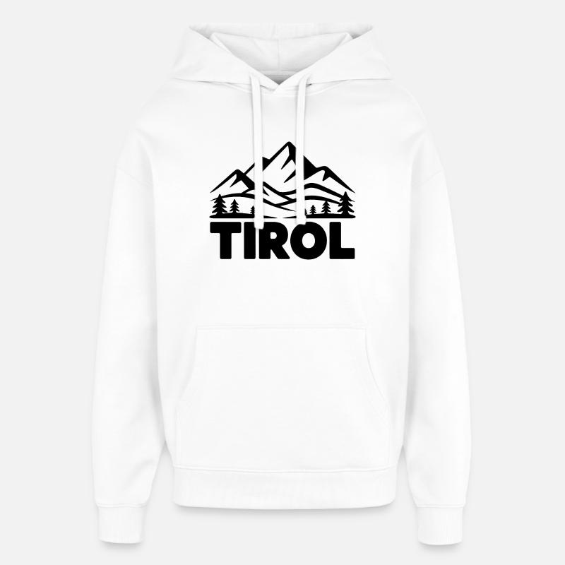 Tyrol - Conception de souvenirs - Sweat à capuche unisexe Stanley/Stella Oversized - blanc