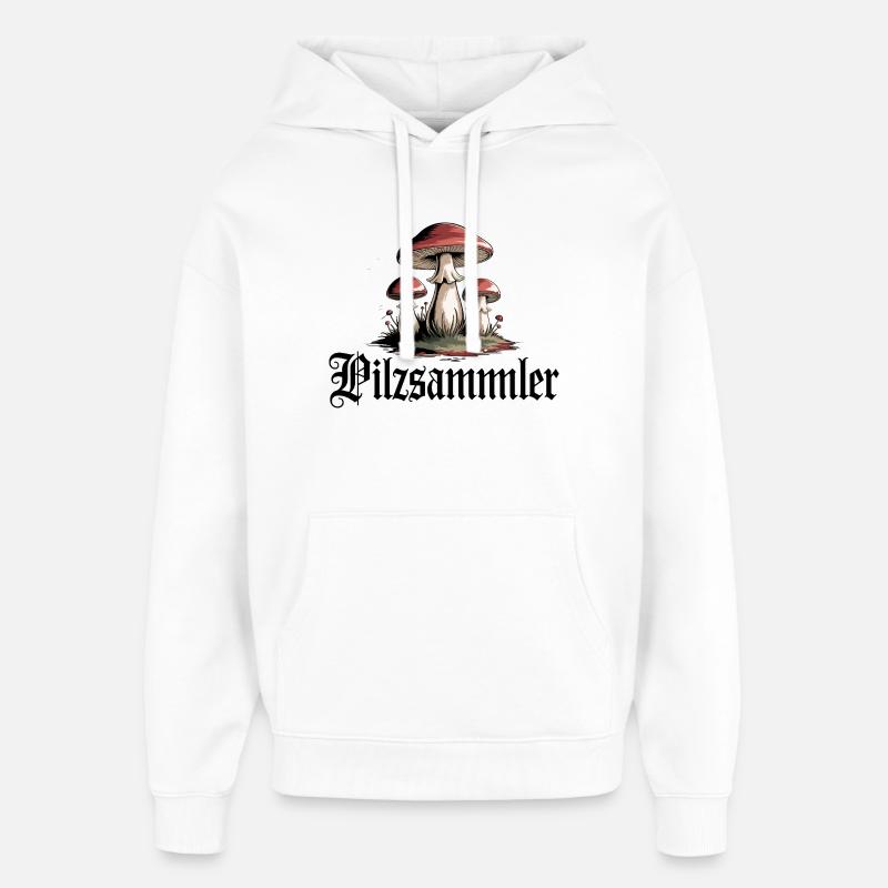Champignon mystique paysage forêt motif - Sweat à capuche unisexe Stanley/Stella Oversized - blanc