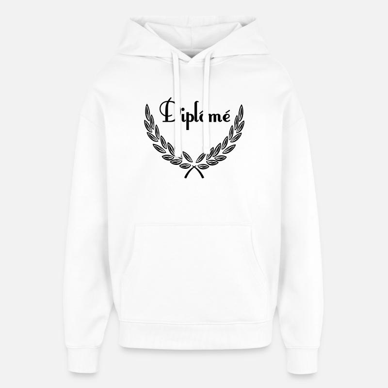 Diplôme – Couronne de laurier - Sweat à capuche unisexe Stanley/Stella Oversized - blanc