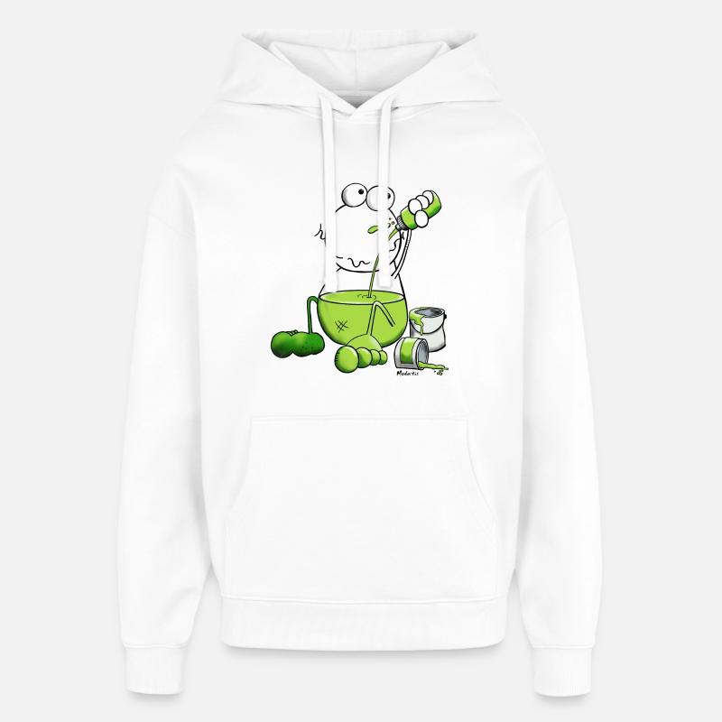 Grenouille Couleur - Sweat à capuche unisexe Stanley/Stella Oversized - blanc