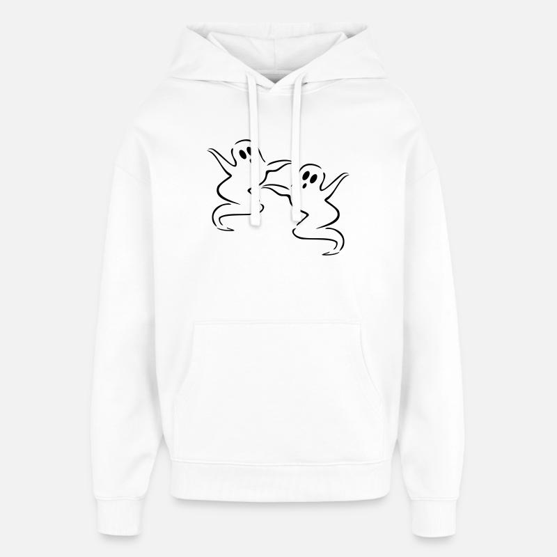 fantôme - Sweat à capuche unisexe Stanley/Stella Oversized - blanc