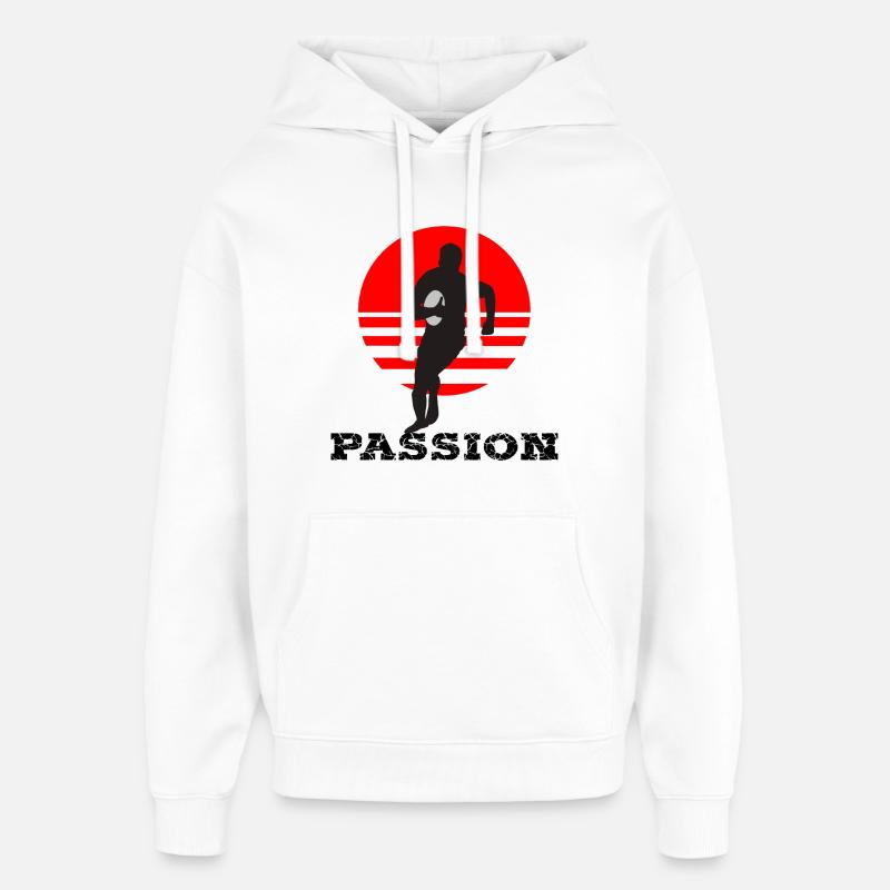 Le rugby - Sweat à capuche unisexe Stanley/Stella Oversized - blanc