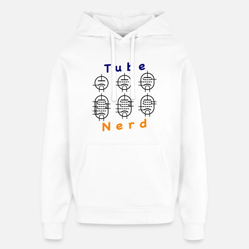 Vacuum Tube Nerd - Oversized Unisex Hoodie von Stanley/Stella - Weiß