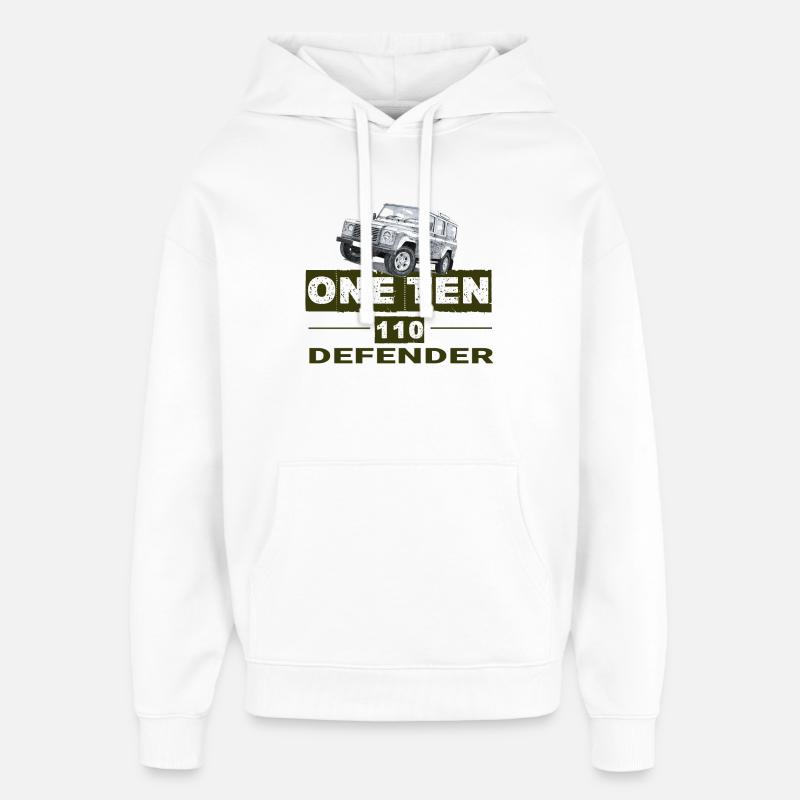 One Ten Defender 110 - Sweat à capuche unisexe Stanley/Stella Oversized - blanc