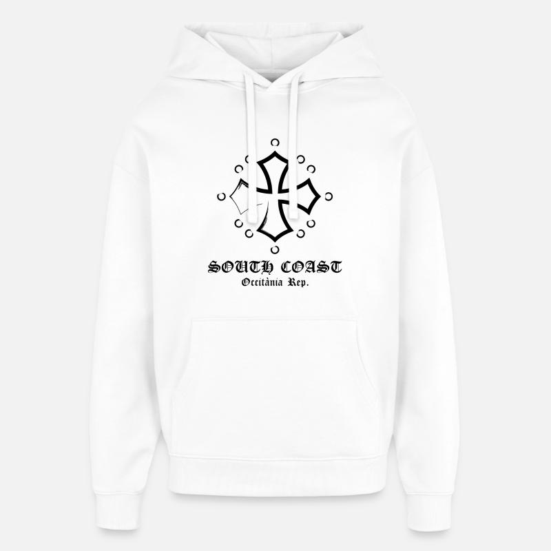 South coast Croix Occitane - Sweat à capuche unisexe Stanley/Stella Oversized - blanc