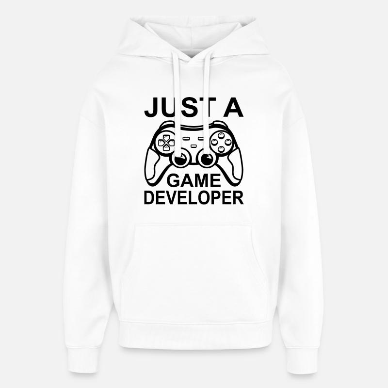 Only one game developer - Oversized Unisex Hoodie by Stanley/Stella - white