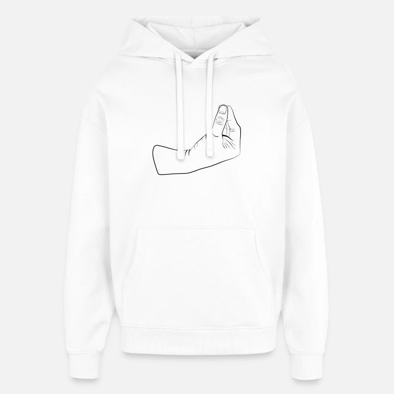 Qu’est-ce que tu veux geste - Sweat à capuche unisexe Stanley/Stella Oversized - blanc