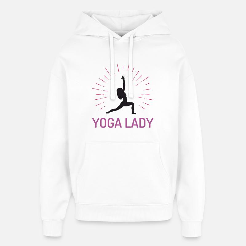 Fille de yoga - Sweat à capuche unisexe Stanley/Stella Oversized - blanc