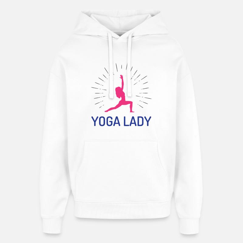 Fille de yoga - Sweat à capuche unisexe Stanley/Stella Oversized - blanc