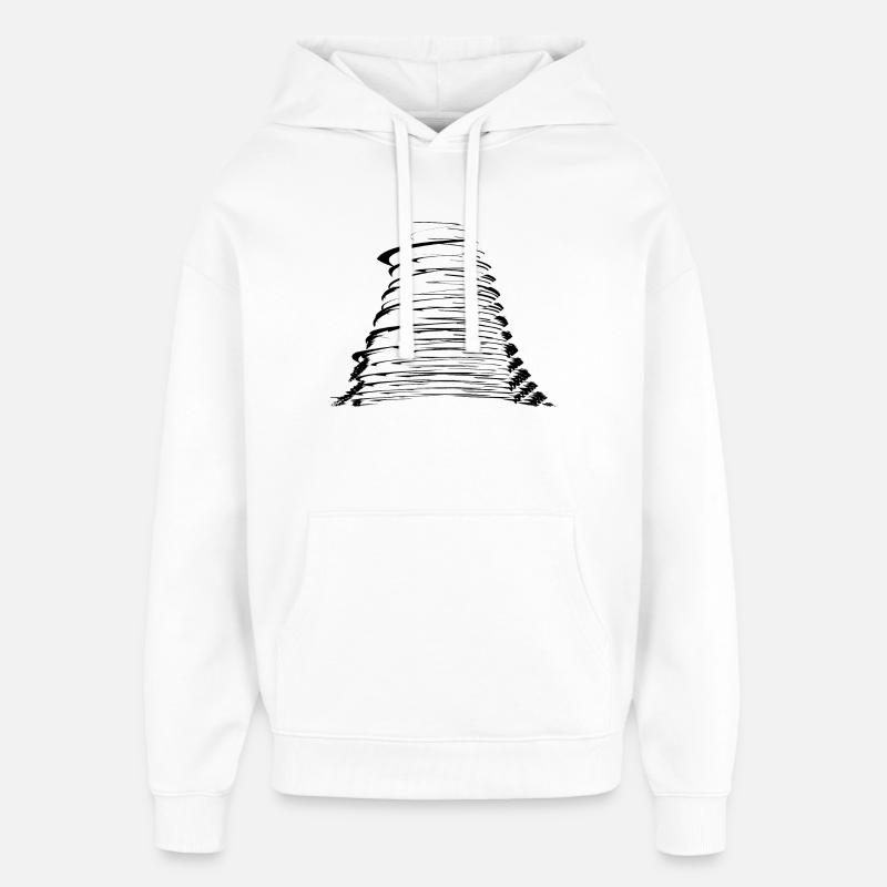 ouragan orageux - Sweat à capuche unisexe Stanley/Stella Oversized - blanc