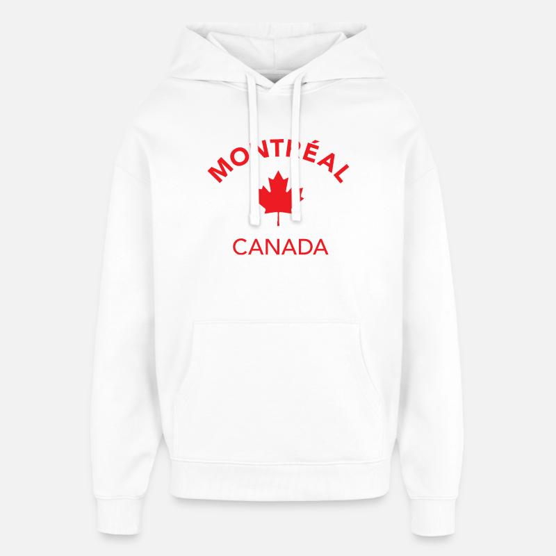 MONTRÉAL, CANADA - Sweat à capuche unisexe Stanley/Stella Oversized - blanc
