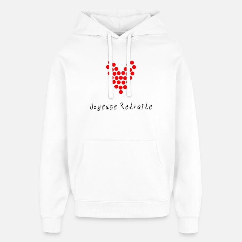 RETRAITE. RETRAITE. RETRAITEE. RETRAITE - Sweat à capuche unisexe Stanley/Stella Oversized - blanc