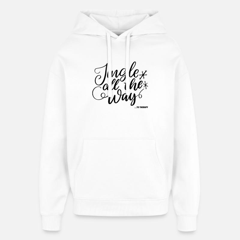 Jingle jusqu’au bout - Sweat à capuche unisexe Stanley/Stella Oversized - blanc