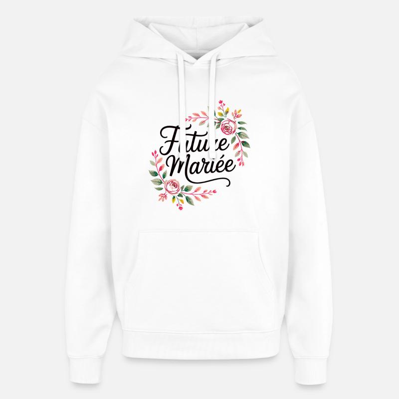 Team Mariage EVJF Future Mariée - Sweat à capuche unisexe Stanley/Stella Oversized - blanc