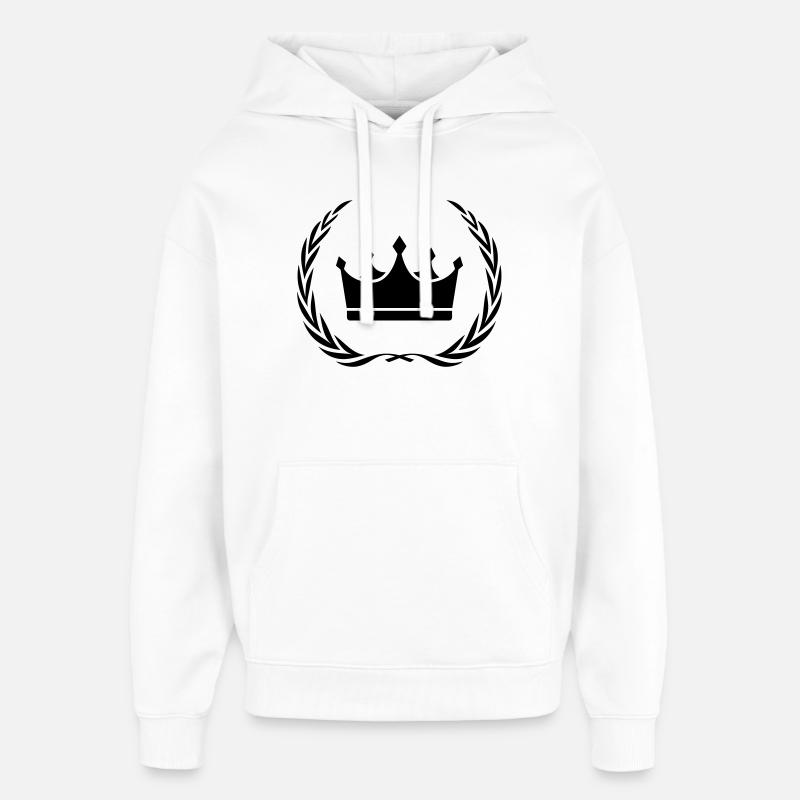 Couronne symbole couronne - Sweat à capuche unisexe Stanley/Stella Oversized - blanc