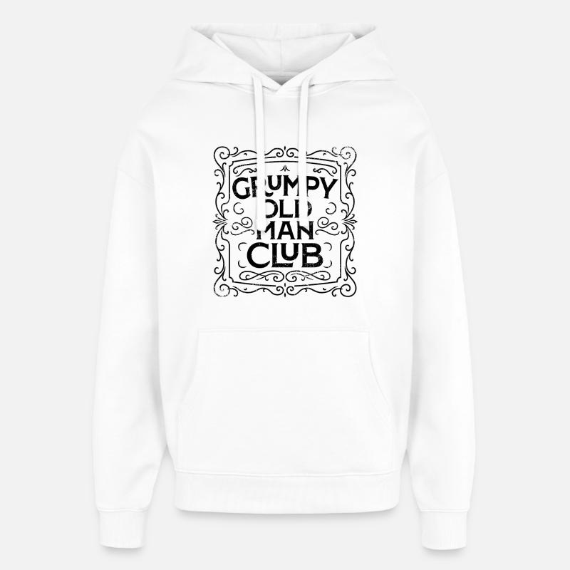 Grumpy Old Man Club - Sweat à capuche unisexe Stanley/Stella Oversized - blanc