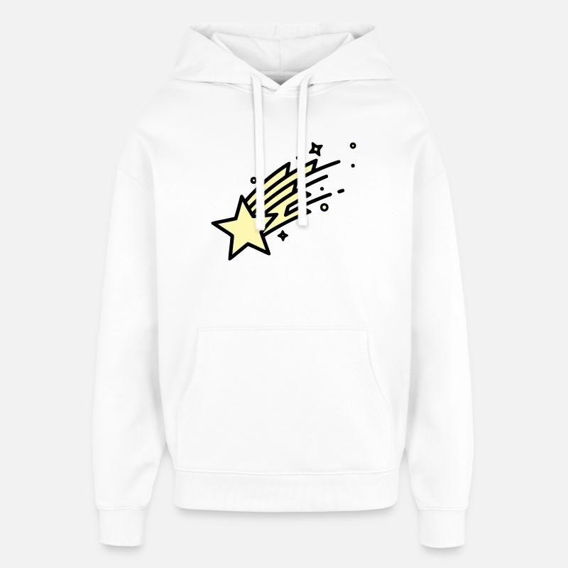 Shooting Star Comet Comic - Oversized Unisex Hoodie by Stanley/Stella - white
