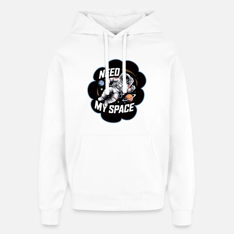 Besoin de mon astronaute spatial tout - Sweat à capuche unisexe Stanley/Stella Oversized - blanc