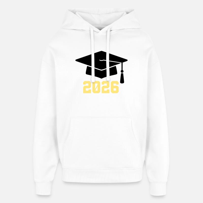 Absolvent 2026 Bachelor Hut - Oversized Unisex Hoodie von Stanley/Stella - Weiß