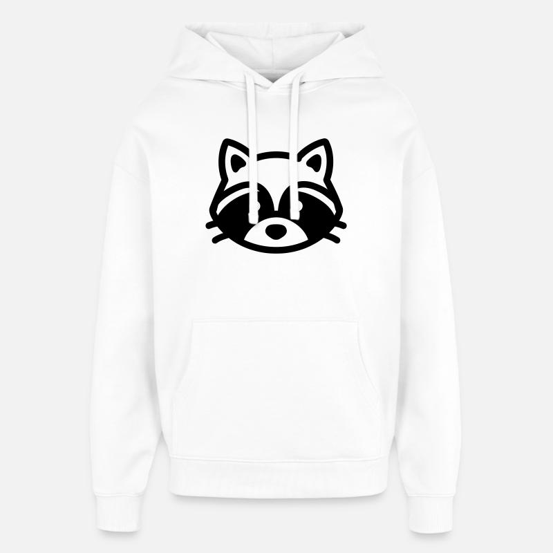 raton laveur - Sweat à capuche unisexe Stanley/Stella Oversized - blanc