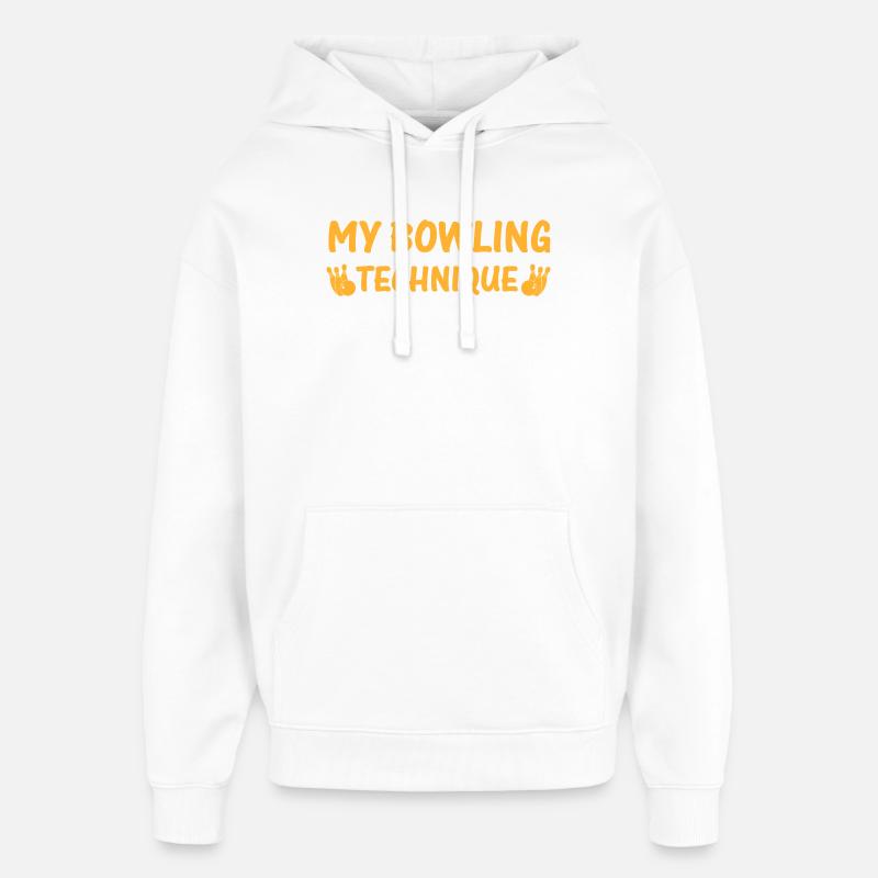 Mon Tee de Technique de Bowling - Sweat à capuche unisexe Stanley/Stella Oversized - blanc