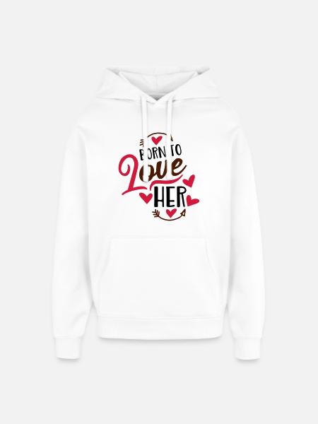 love - Oversized Unisex Hoodie by Stanley/Stella - white