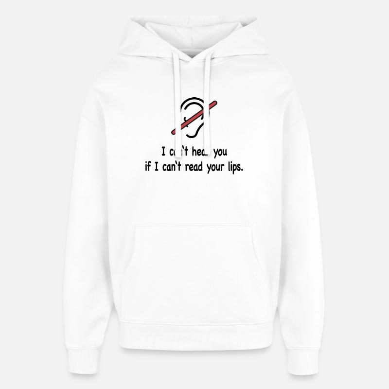 Pour les malentendants - Sweat à capuche unisexe Stanley/Stella Oversized - blanc