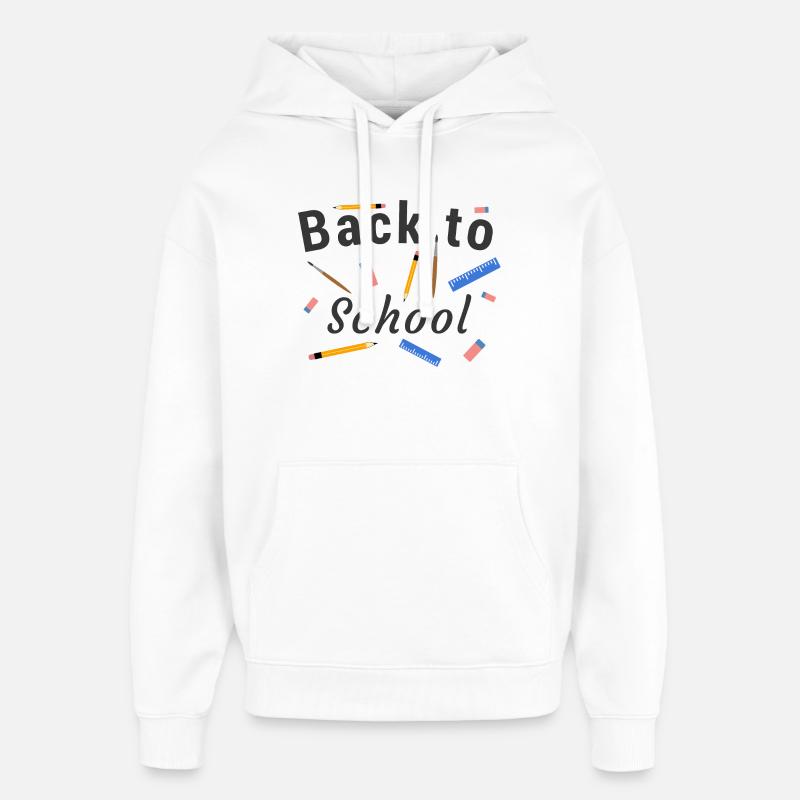 Back to School - Sweat à capuche unisexe Stanley/Stella Oversized - blanc