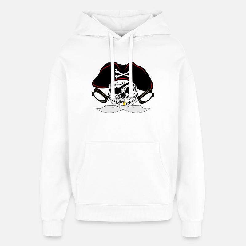 Pirate à la dent d’or - Sweat à capuche unisexe Stanley/Stella Oversized - blanc