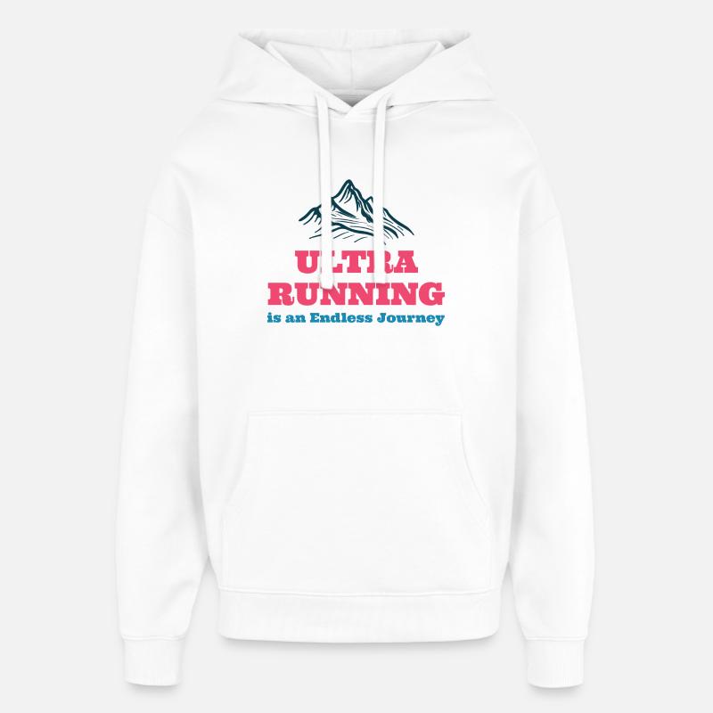 Ultra Running est un Endless Journe - Sweat à capuche unisexe Stanley/Stella Oversized - blanc