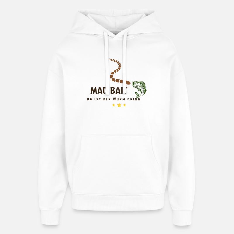 Fou Appât : Ver dans l’appât - Sweat à capuche unisexe Stanley/Stella Oversized - blanc
