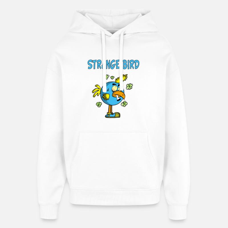 Seltsamer blauer Vogel - Oversized Unisex Hoodie von Stanley/Stella - Weiß