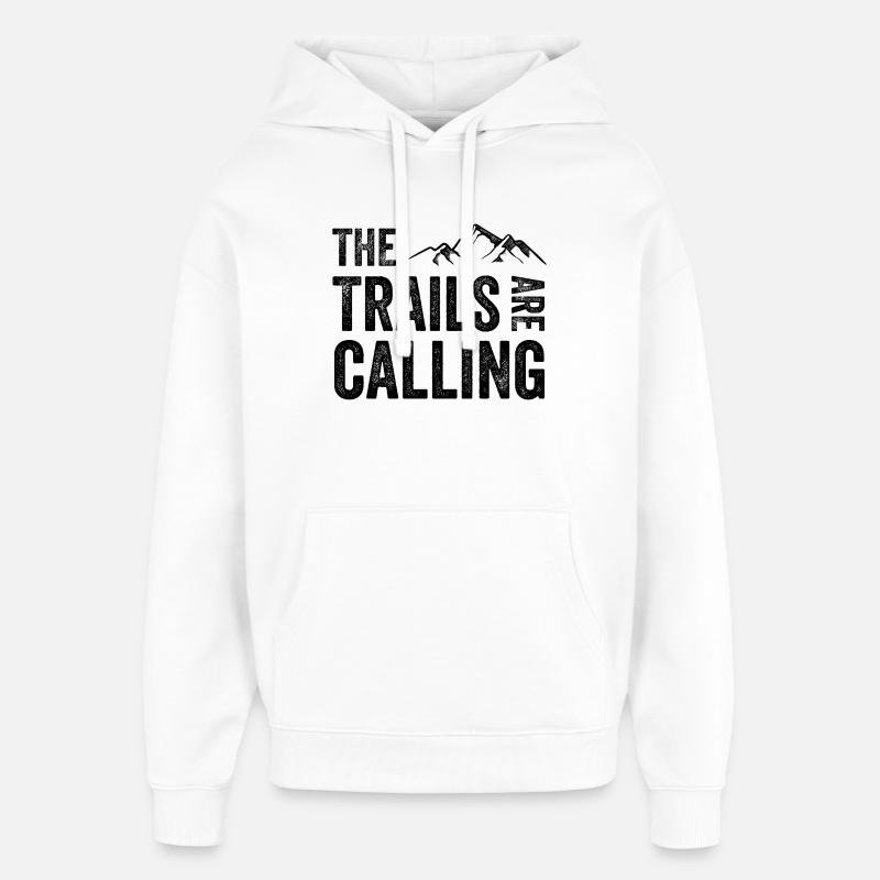 Les sentiers vous appellent - Sweat à capuche unisexe Stanley/Stella Oversized - blanc